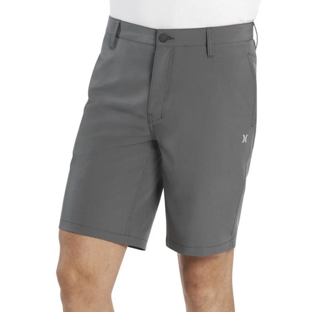 Hurley Mens All Day Hybrid Shorts Quick Dry 4-Way Stretch Gray Size 36